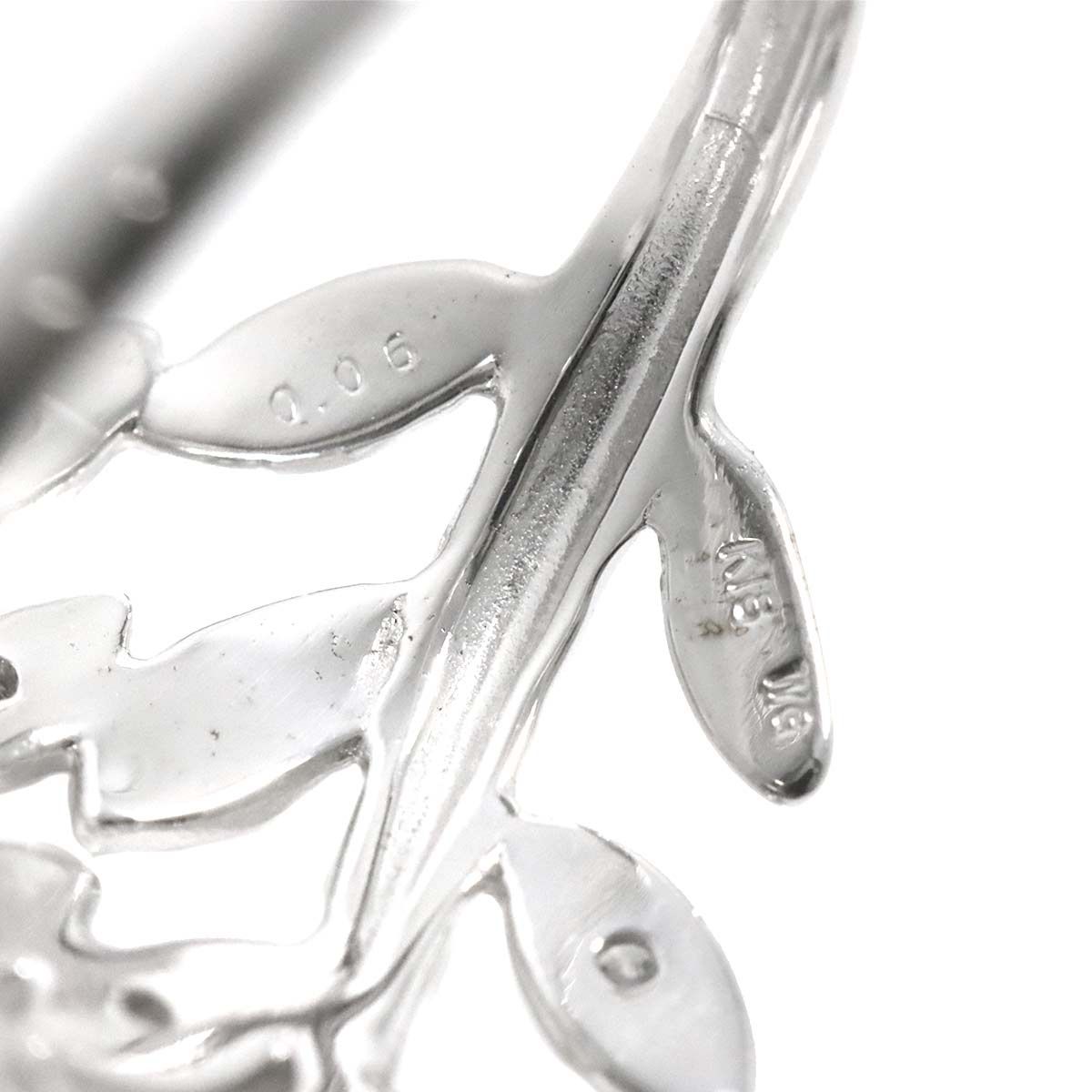 リング 14号 ダイヤ 0.06ct K18 WG ホワイトゴールド 750 指輪 Diamond  