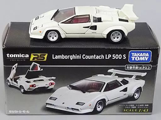 ミニカー　1/43 ランボルギーニ カウンタック LP500S(ホワイト) 「トミカプレミアムRS」 タカラトミーモール限定 1/43 Lamborghini Countach LP500S (White) 