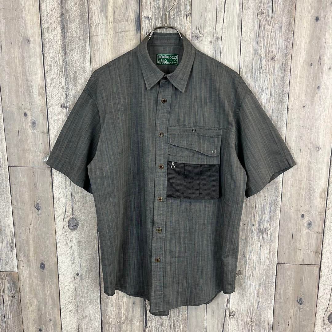 BROWN by 2-tacs ブラウンバイツータックス 半袖 シャツ M