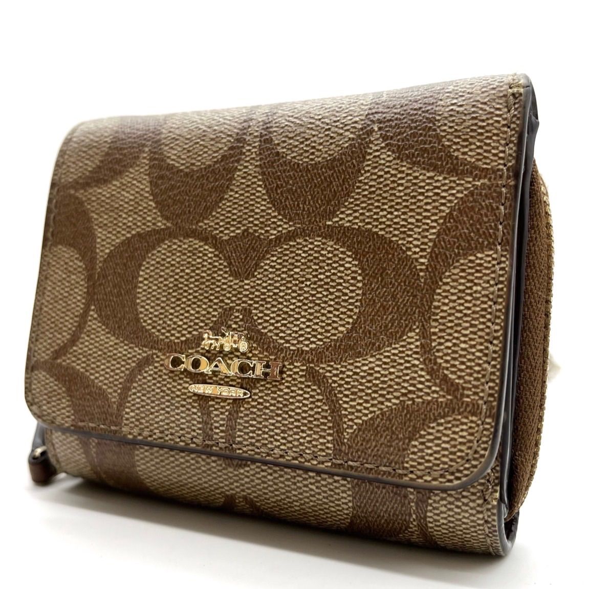 良品 COACH コーチ シグネチャー PVCレザー ヘリテージ メッセンジャー 