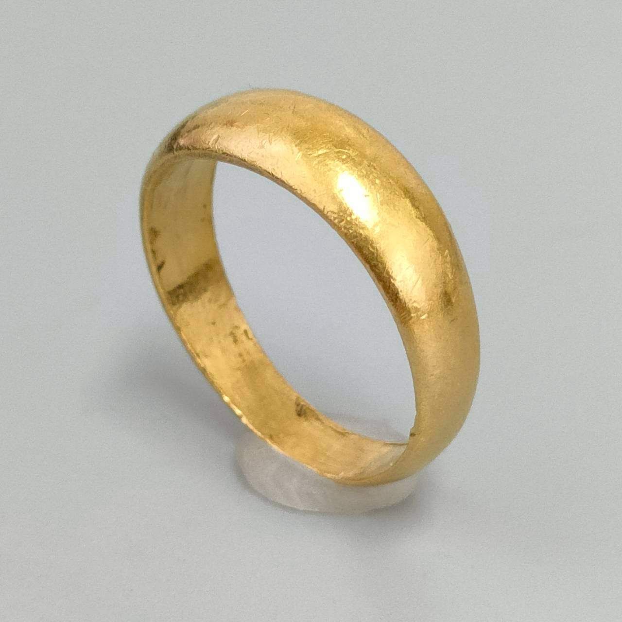 K24 純金 半月甲丸リング レディース 4.48g 10号 D292