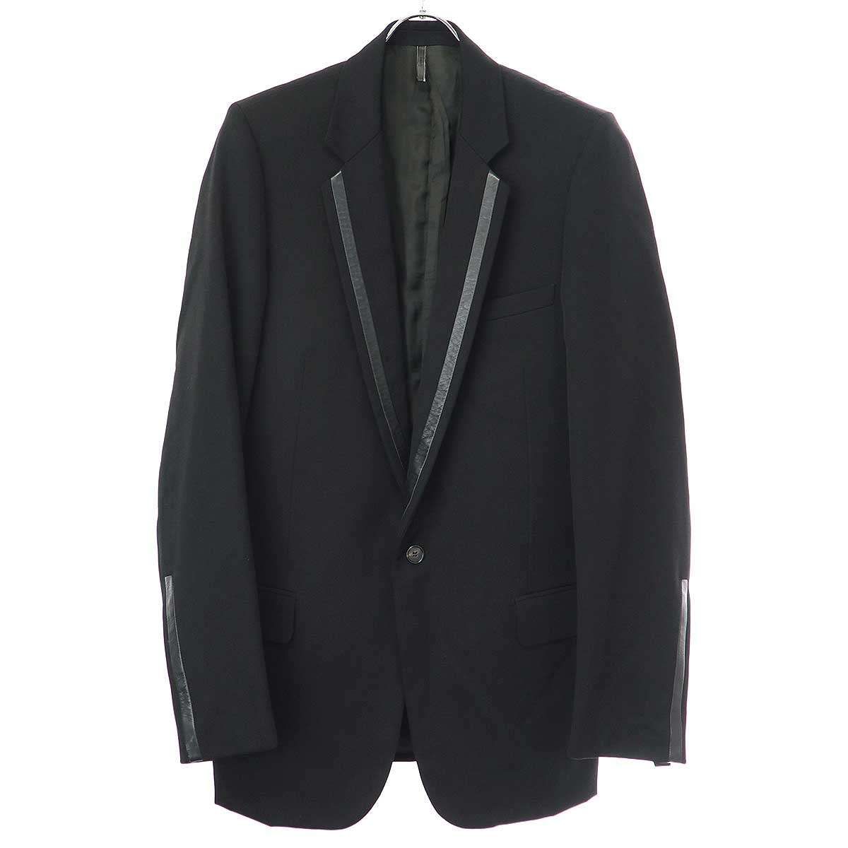 Dior HOMME ディオールオム 2002AW Reflection レザートリムウール