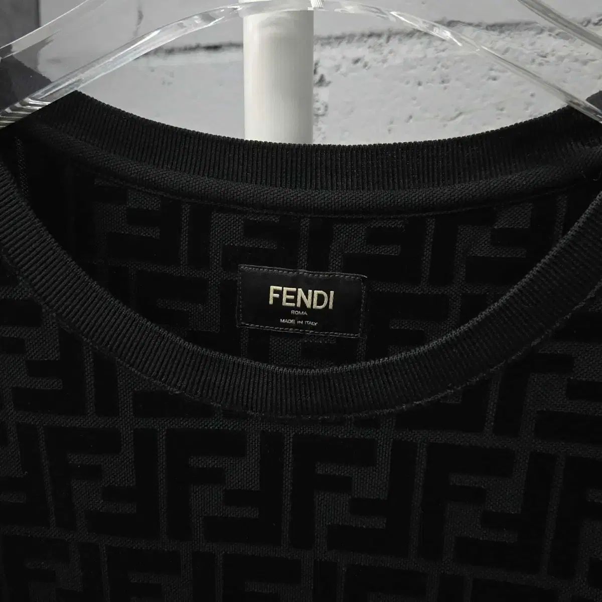 S サイズ FENDI フェンディ FF モノグラム ベロア 半袖