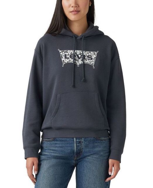 【送料無料】 リーバイス レディース ジャケット・ブルゾン アウター Plus Size Graphic Everyday Long-Sleeve Hoodie Blue Group
