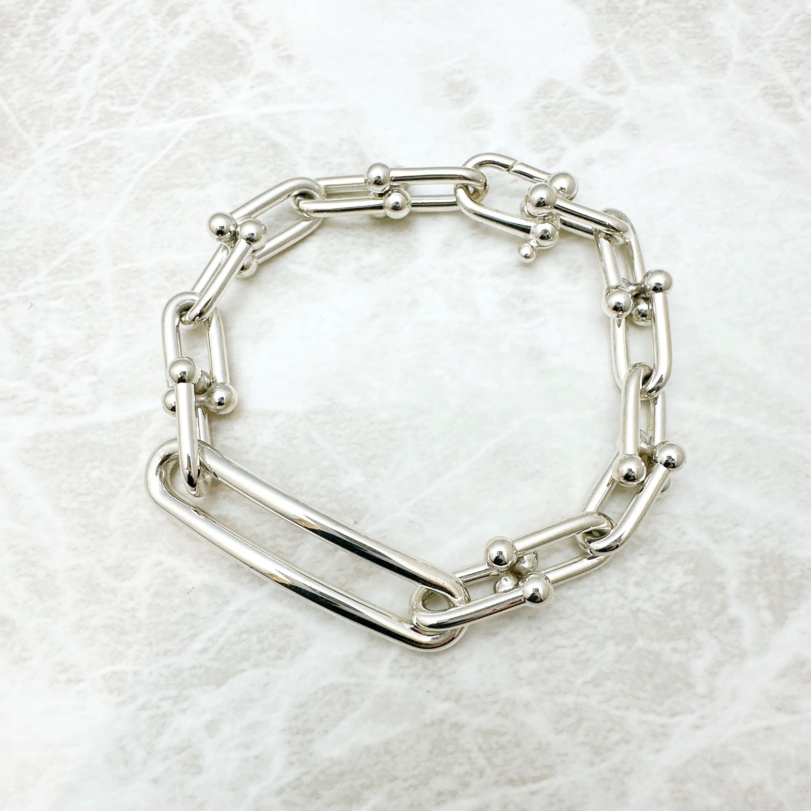 美品🌟Tiffany＆Co. ハードウェア オーバル リンク ミディアム