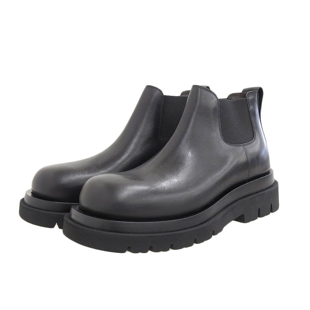 BOTTEGA VENETA ボッテガヴェネタ ラグ チェルシーアンクルブーツ メンズ ブラック 40 1|2 40 1|2