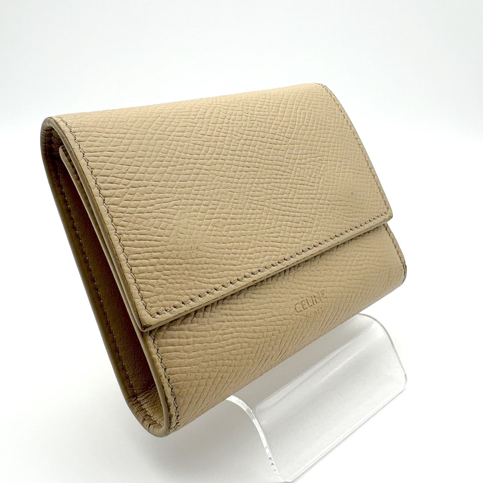 CELINE ベージュ 三つ折り財布 スモールトリフォールド CELINE