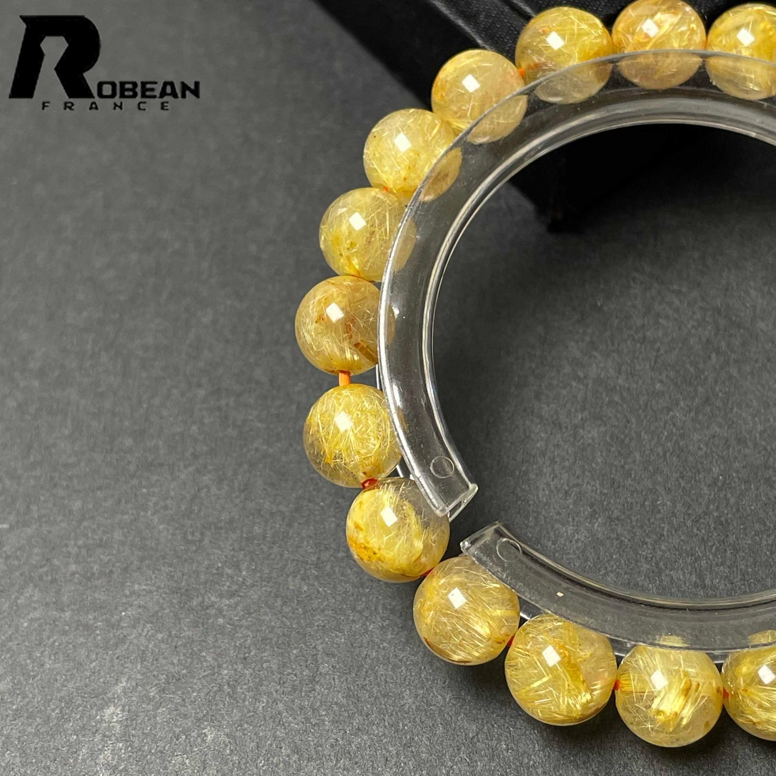 10 OFFクーポン EU製 定価13万円 ROBEAN ! 満針ルチルクォーツ ブレスレット パワーストーン 天然石 金運 お守り プレゼント1 8.8-9.2mm M1004592 WWW_SHINETEETH_COM