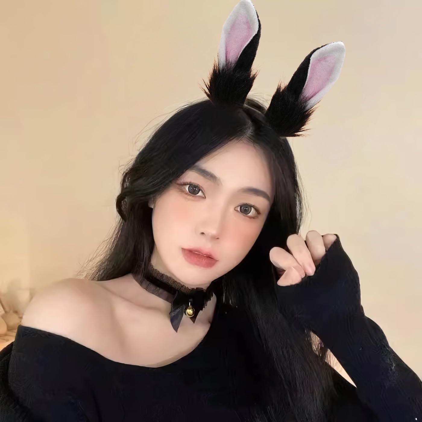 新品 うさ耳 カチューシャ うさぎ耳 うさぎ チョーカー