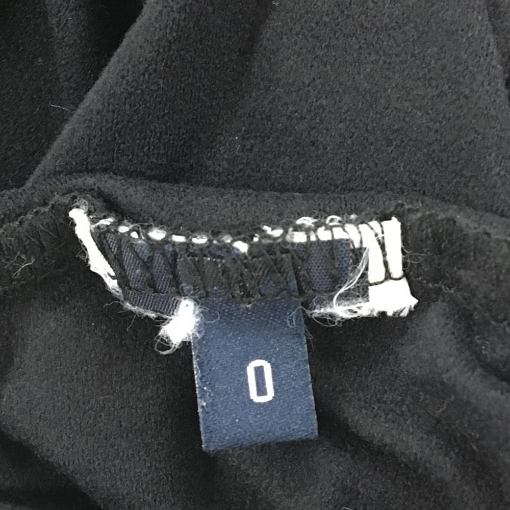 美品】パーリーゲイツ 長袖ハイネックシャツ 黒 裏微起毛 韓国