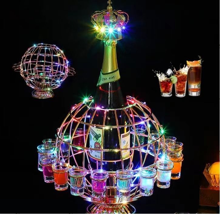 テキーラ 地球儀 led酒ボトルの表示棚 カクテルグラス ボムグラス収納 