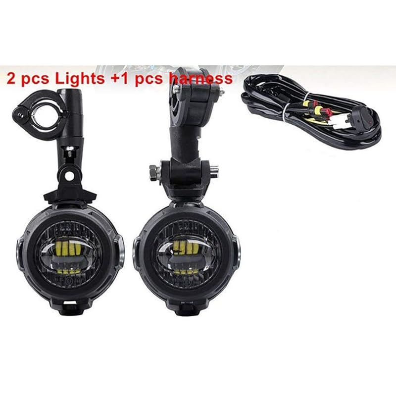 在庫 車モトホワイト6000K 8000LM LEDオートバイヘッドライトフォグスポットヘッドランプスポットライトfor ホンダ用防水バイク電球 light and wire 1