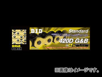 D.I.D ノンシールチェーン スタンダード カワサキ KS-1 50cc 1987年～ ゴールド＆ブラック 106L 420D 2輪