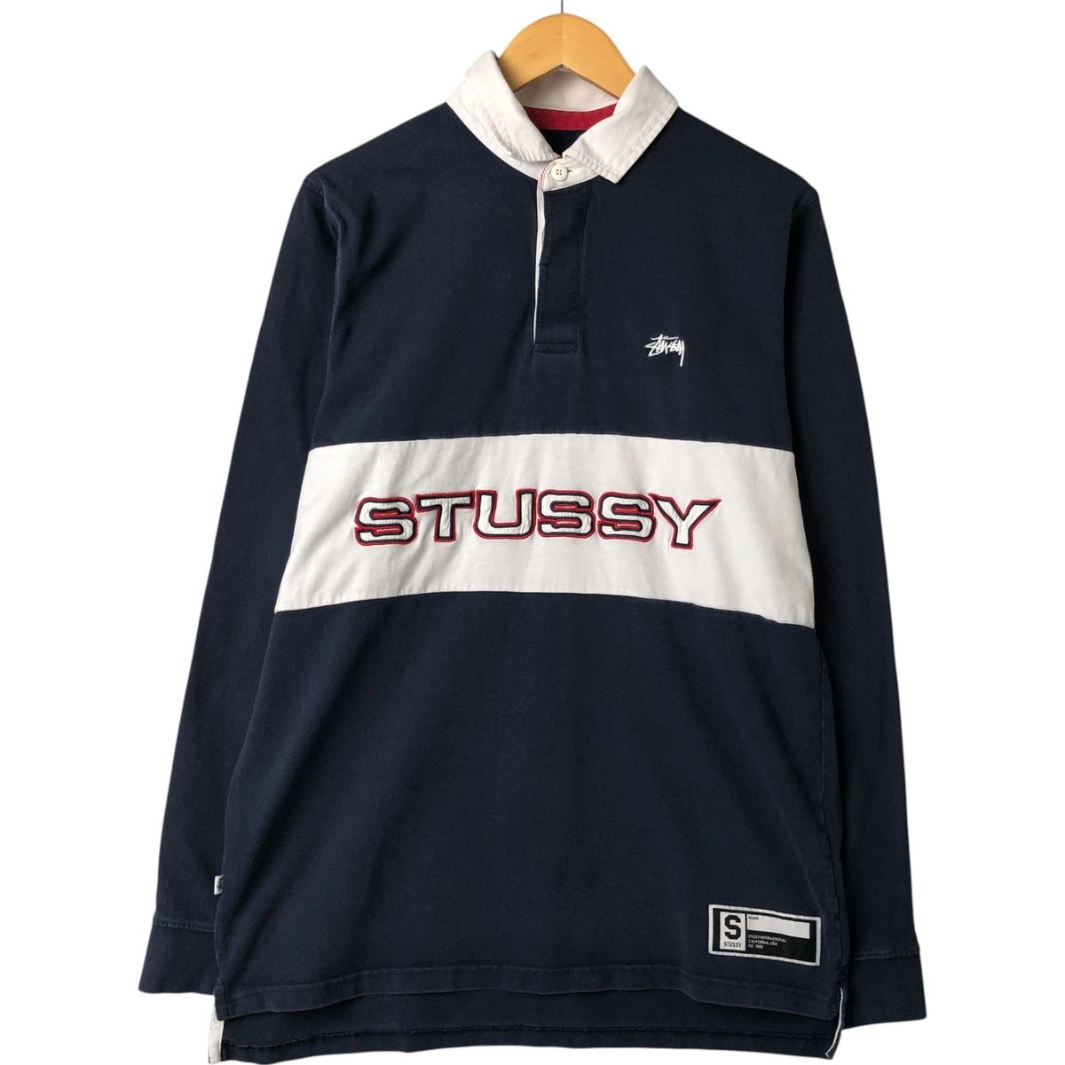 STUSSY ラガーシャツ L Old Stussy ストライプ ラガーシャツ L 【公式