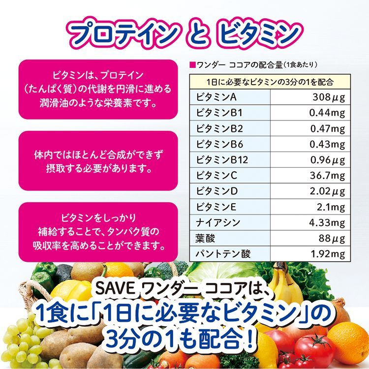 SAVE ワンダー ココア ( 950g ) 人工甘味料不使用 香料無添加 ダブルプロテイン ホエイプロテイン & ソイプロテイン 1kg ではなく  950g ( 950g ) - メルカリ