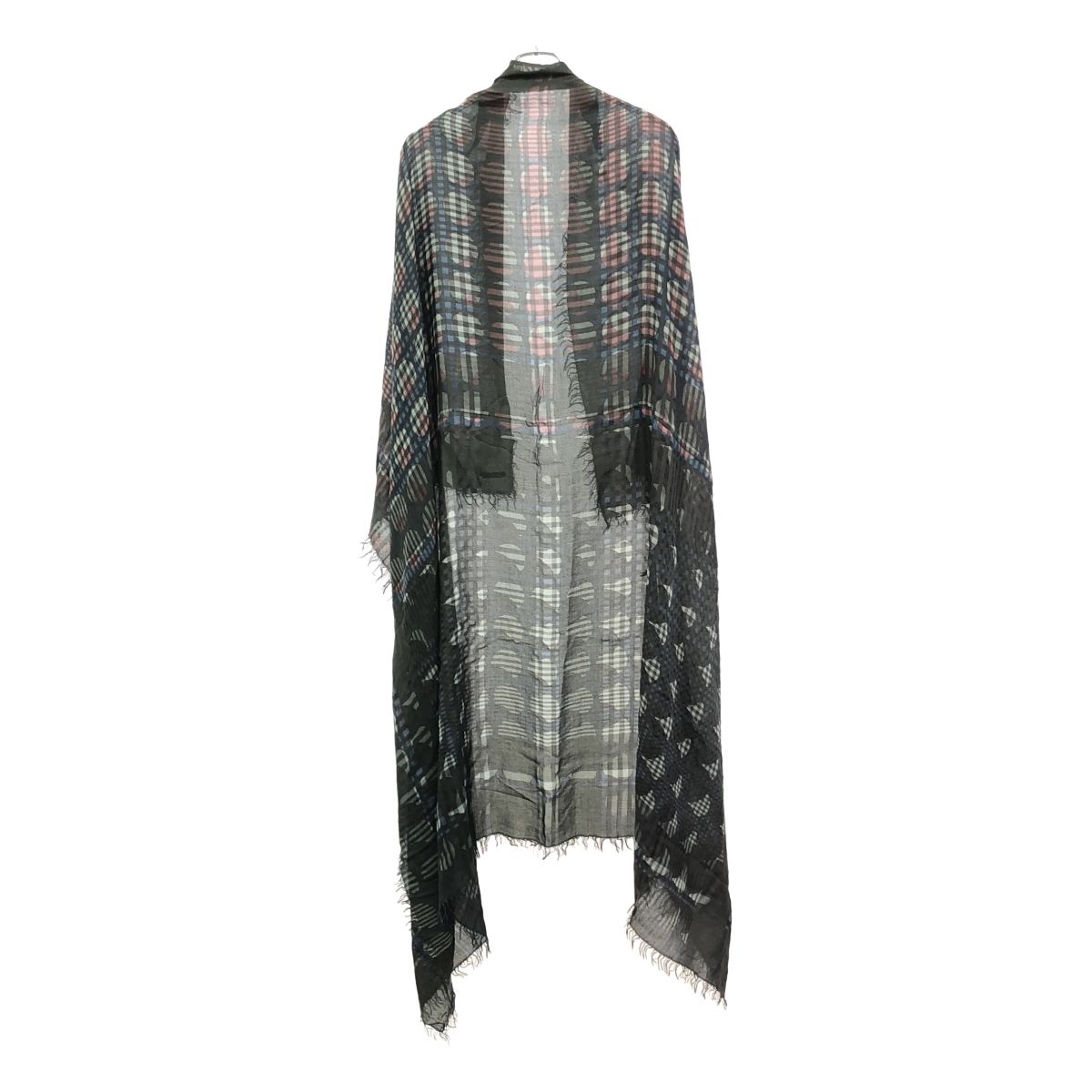 Faliero Sarti ファリエロサルティ ドットチェック大判ストール グレー系