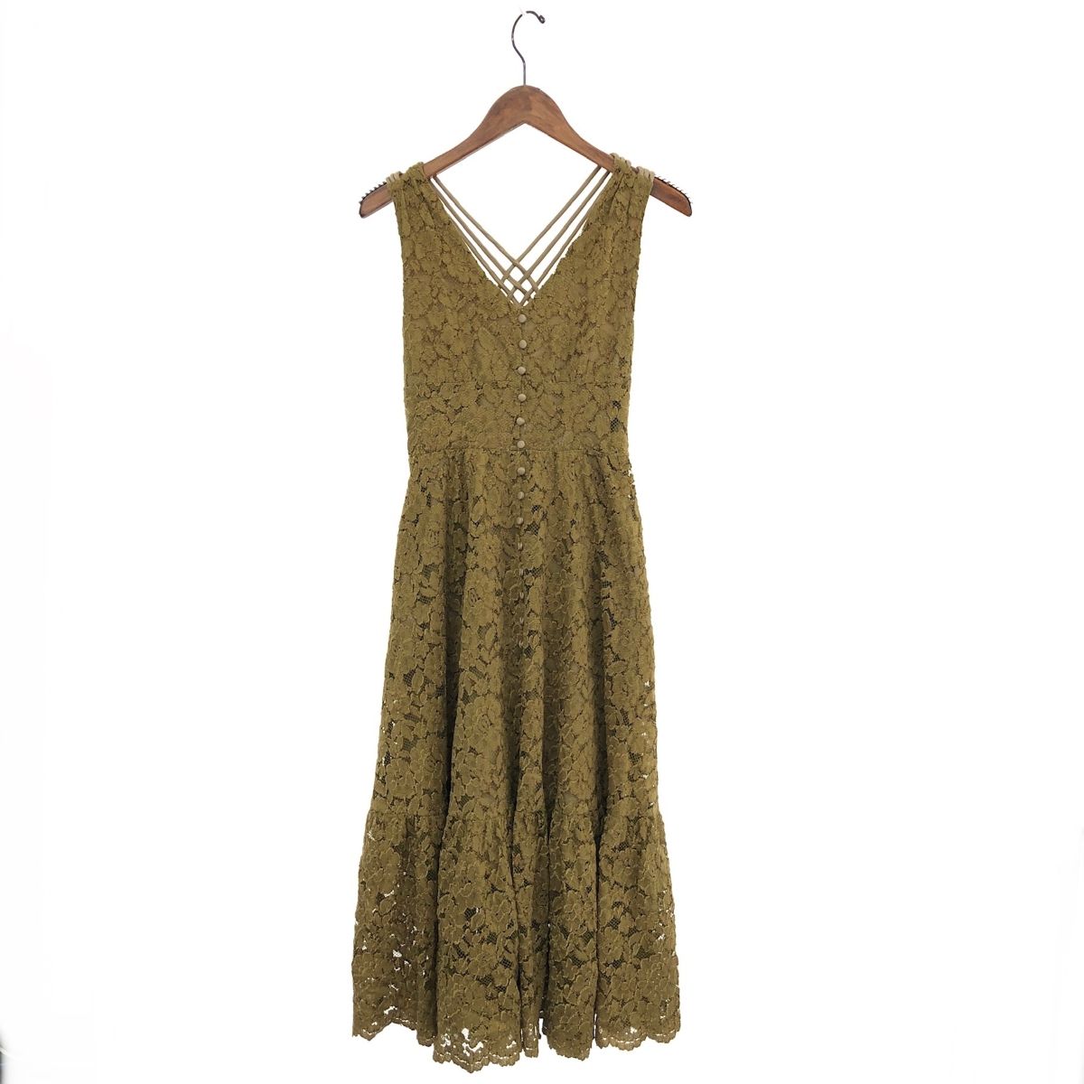 AMERI VINTAGE アメリヴィンテージ MEDI BACK CROSS DRESS ワンピース カーキ レディース 0291540410 240001138706