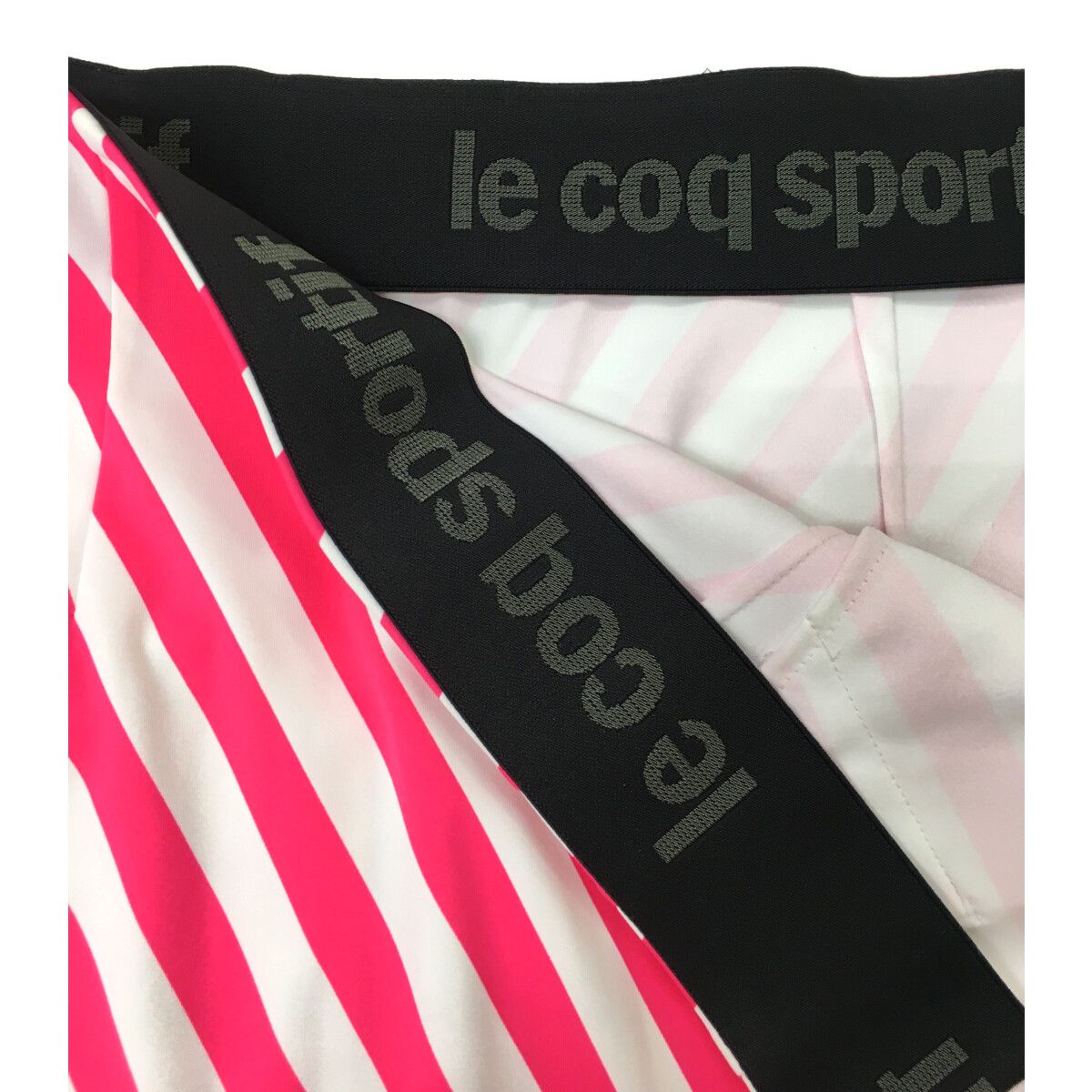 le coq sportif - coco 中古 ルコックスポルティフ le coq sportif レディース セットアップ M スカート11号 ピンク×白 訳あり上下サイズ違い ストライプ 中古 レディース ルコックスポルティフ le coq sportif