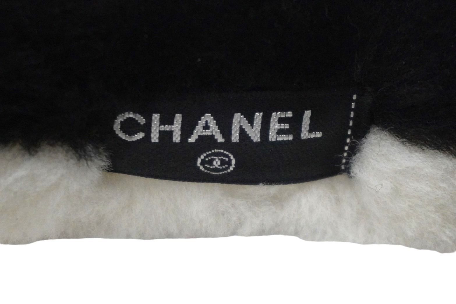 極美品 CHANEL シャネル イヤーマフ シアリング ココマーク ブラック