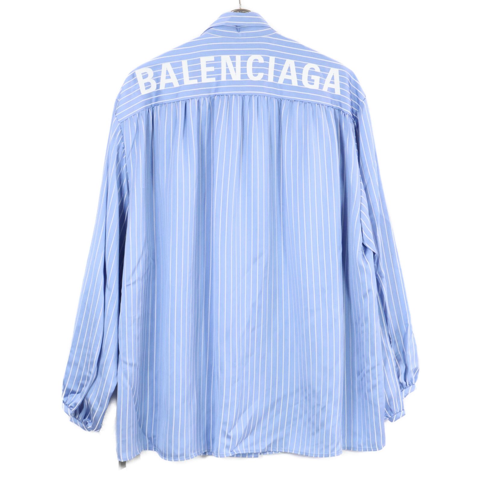 【美品】バレンシアガ　長袖ブラウス・シャツ・フリル・38・BALENCIAGA 美品】バレンシアガ 長袖ブラウス・シャツ・フリル・38