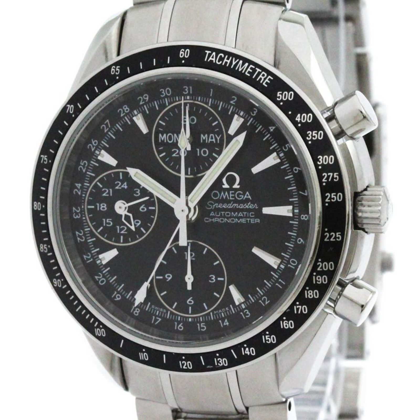 オメガ OMEGA スピードマスター デイデイト ステンレススチール 自動巻き メンズ 時計 3220.50 外装仕上げ済み