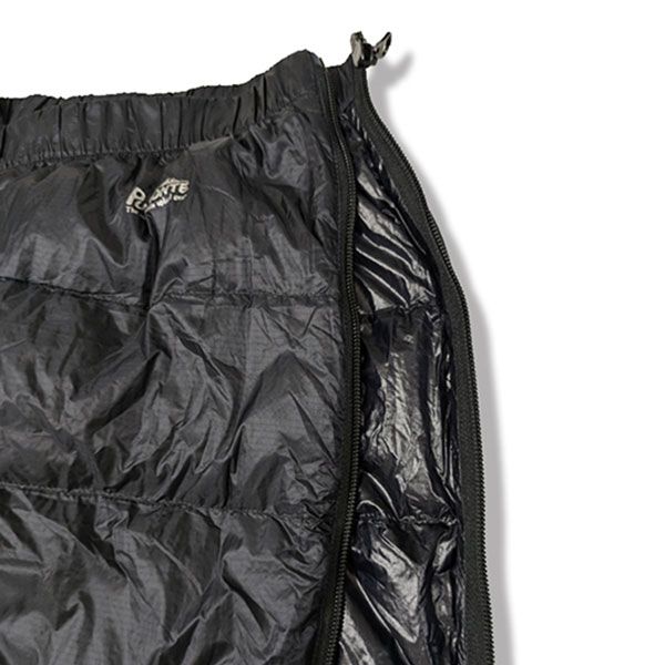 専用の プロモンテ PUROMONTE ダウンパンツ70 七分丈 フルオープン ブラック オリーブ 防寒 羽毛 ダウン