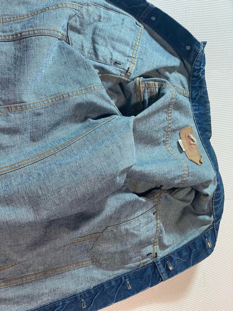NT01477濃紺リーバイス70505デニムジャケット ケアタグトラッカー