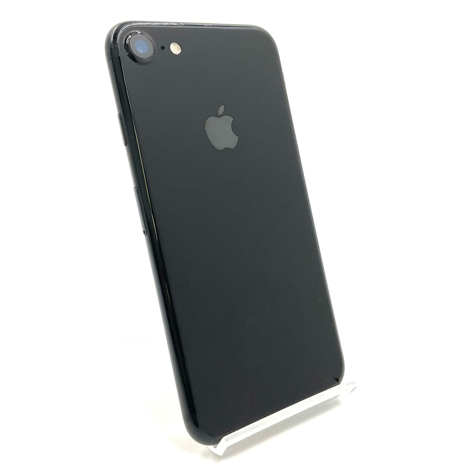 【全額返金保証】【最速発送】Apple iPhone 7 128GB ジェットブラック au 白ロム 82% 動作確認済