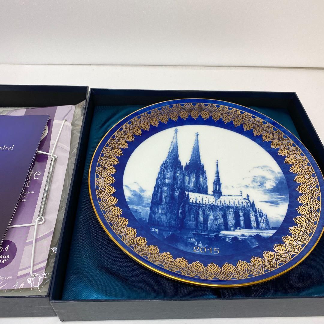 ☆洋3 マイセン　イヤープレート2015  ケルン大聖堂　幅約27㎝　トヒコ ☆洋3 マイセン イヤープレート2015 ケルン大聖堂 幅約27