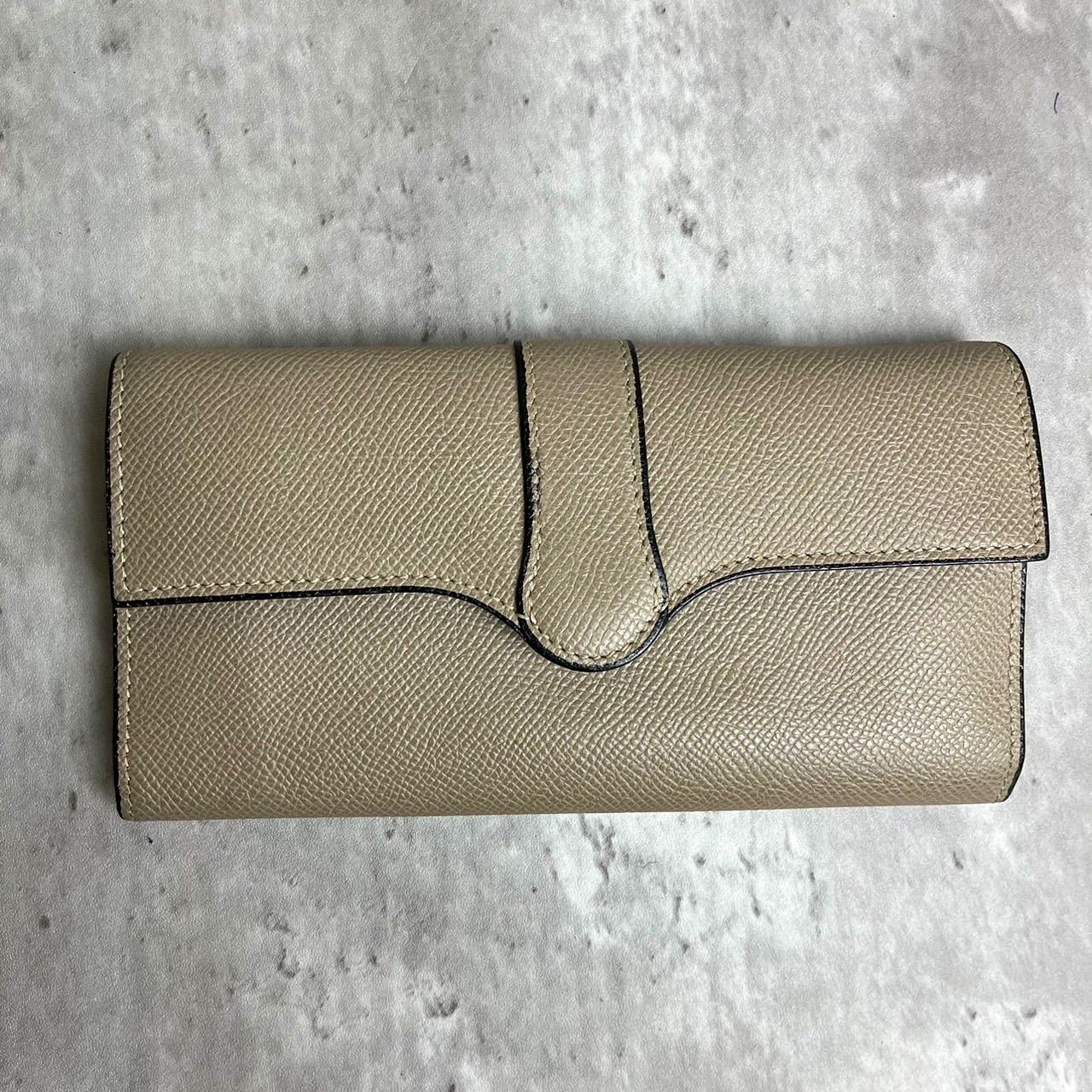 ✨良品✨ Valextra ヴァレクストラ 長財布 二つ折り ロゴ型押し 