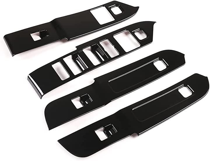 Sauicemy FOR Land Rover Defender 110 2020-2023年適用 ボタン フレーム カバー 2021 2022 2023に対応 右手運転( 光沢のある黒)