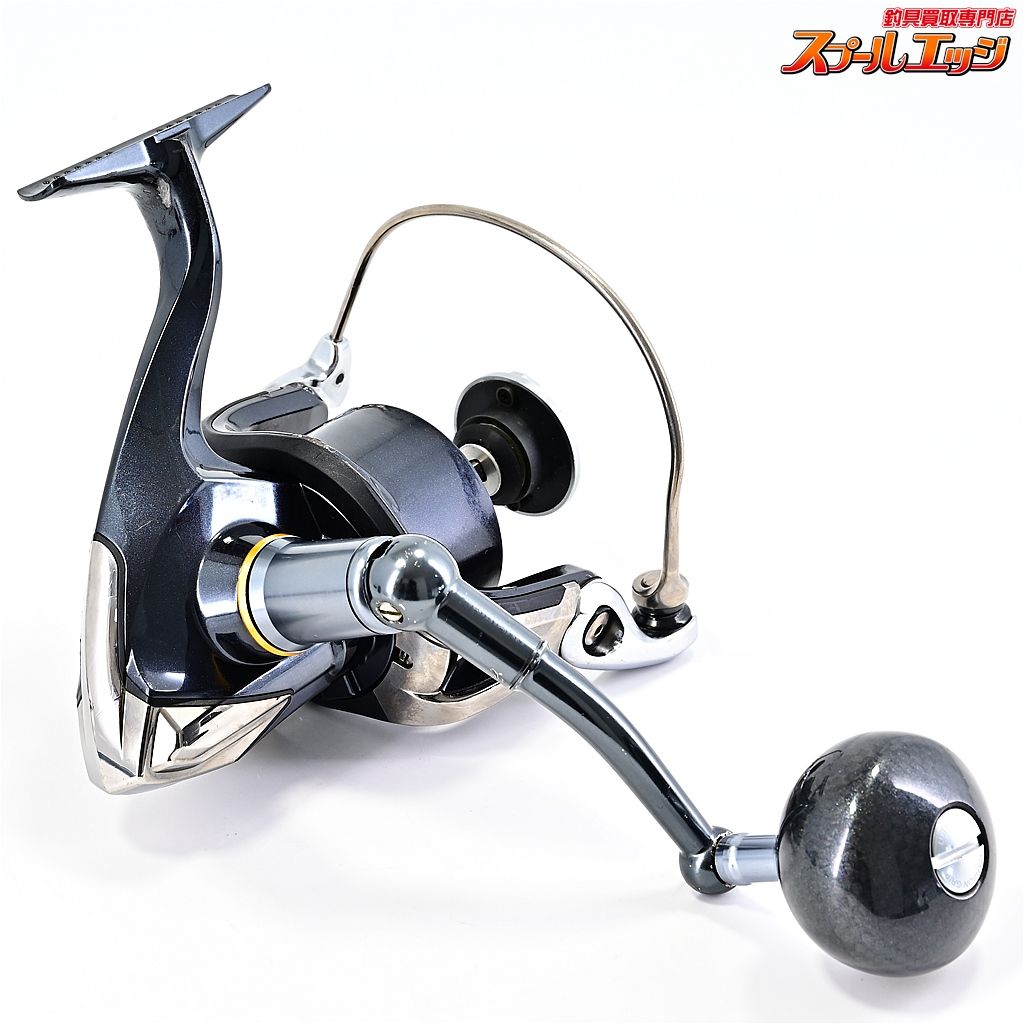 夢屋ウルトラライトカーボンハンドルノブ80mmハンドル装着 スプール無