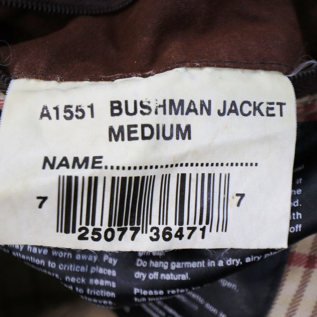 Barbour バブアー BUSHMAN オイルドジャケット 防寒 ユーロ 襟レザー