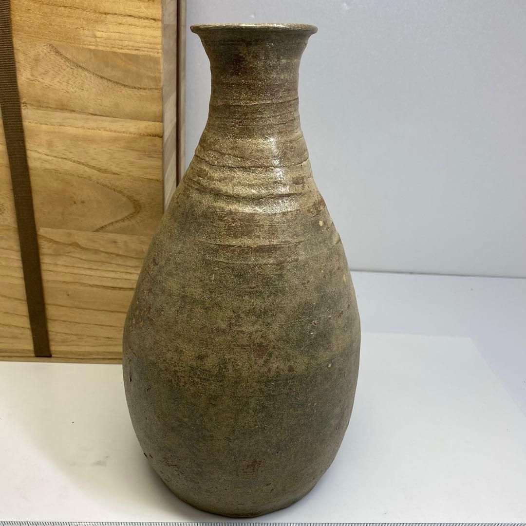 古代 高麗青磁 花瓶 タヒオ 高さ30㎝ 東な6-0620