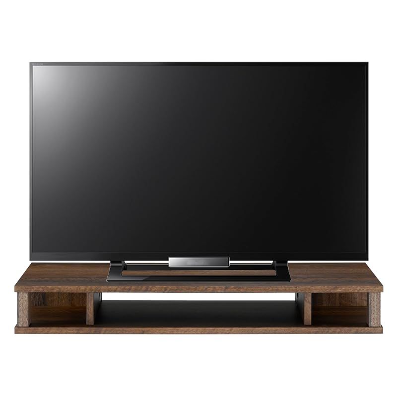 朝日木材加工 ちょい足しプラス 32型 幅79cm ブラウン 完成品 電源タップ収納付き AS-80PL-DB 0