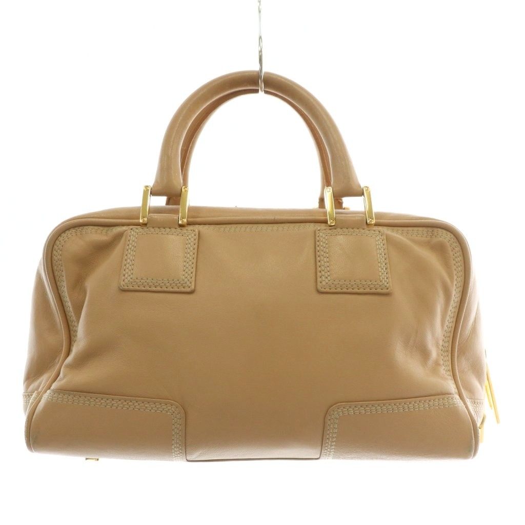 ロエベ LOEWE アマソナ28 ハンドバッグ ミニボストン レザー ステッチ ロゴ ピンク XZ OH GY17