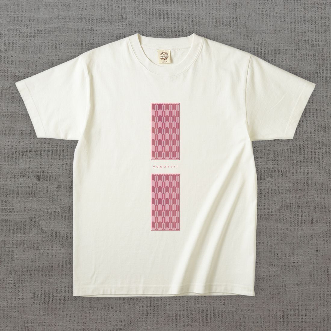 和柄Tシャツ　矢絣 -彩・角-