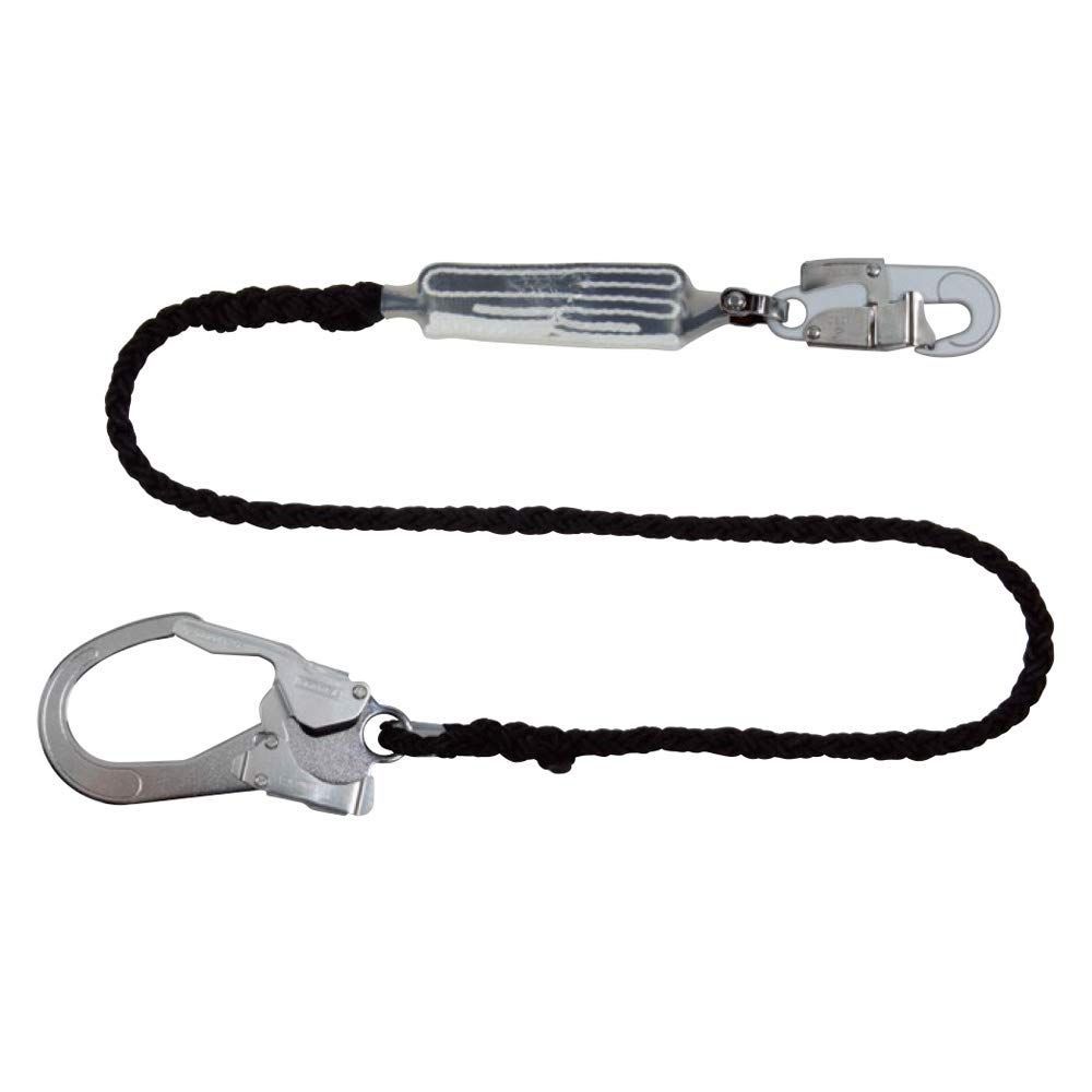 デンサン 墜落制止用器具 ランヤード 新規格品 Φ12mm八つ打ちナイロンロープ WP-150BF-BK