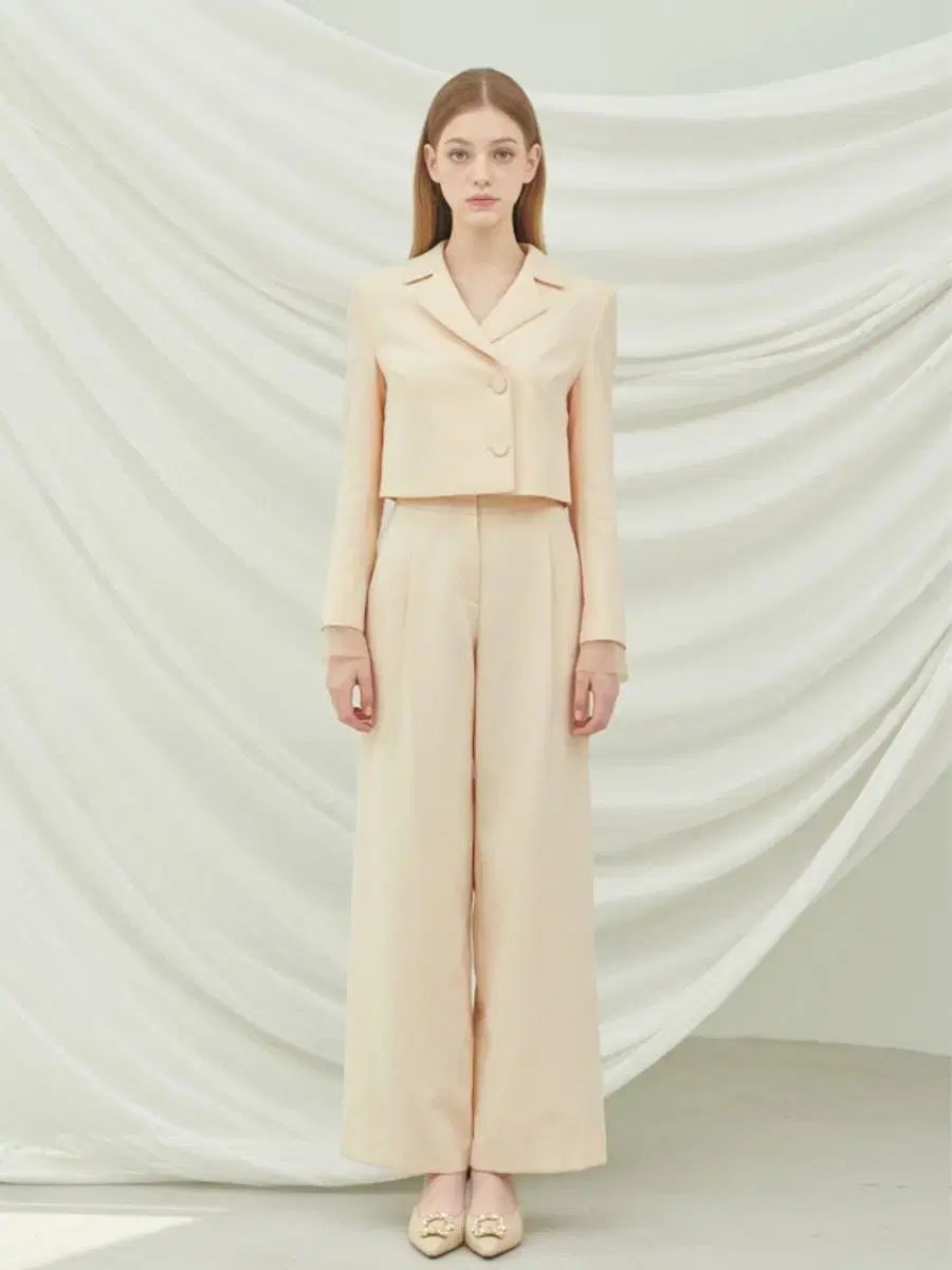 GRACE U グレースユー ルチア セットアップ ジャケット ミント 黒 アイボリー s