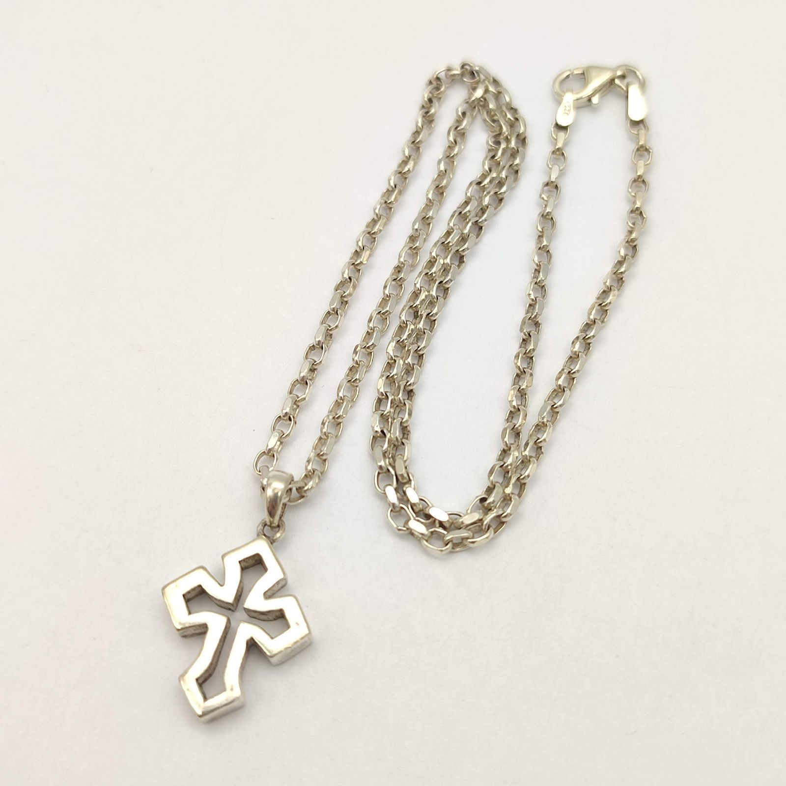 美品】LEMON TREE レモンツリー クロストップネックレス SILVER 