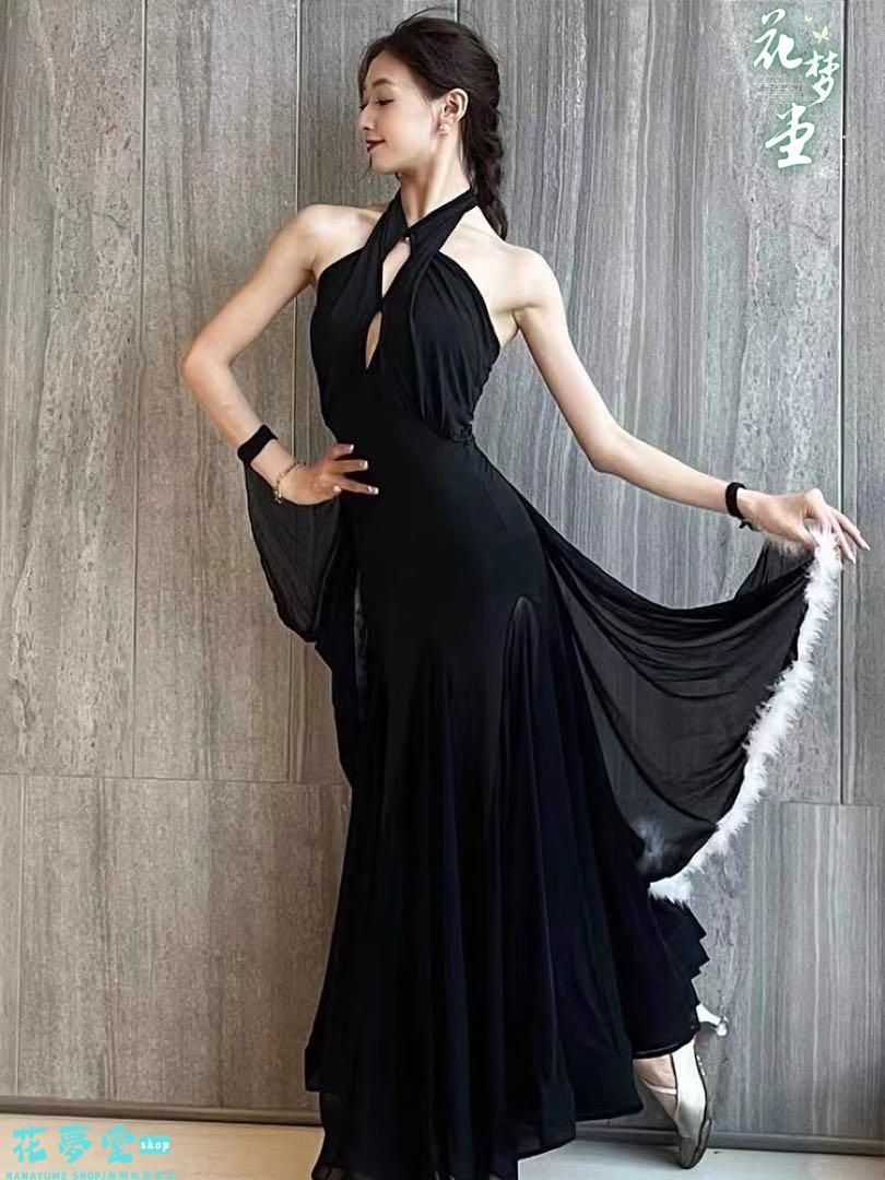 25年 ♥社交ダンス衣装 ダンスドレス ダンスウェア ダンス ドレス 撮影会 舞台 イベント 花夢堂-6