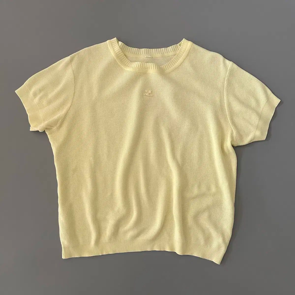 Courreges クレージュ courreges ロゴ 半袖 ニット