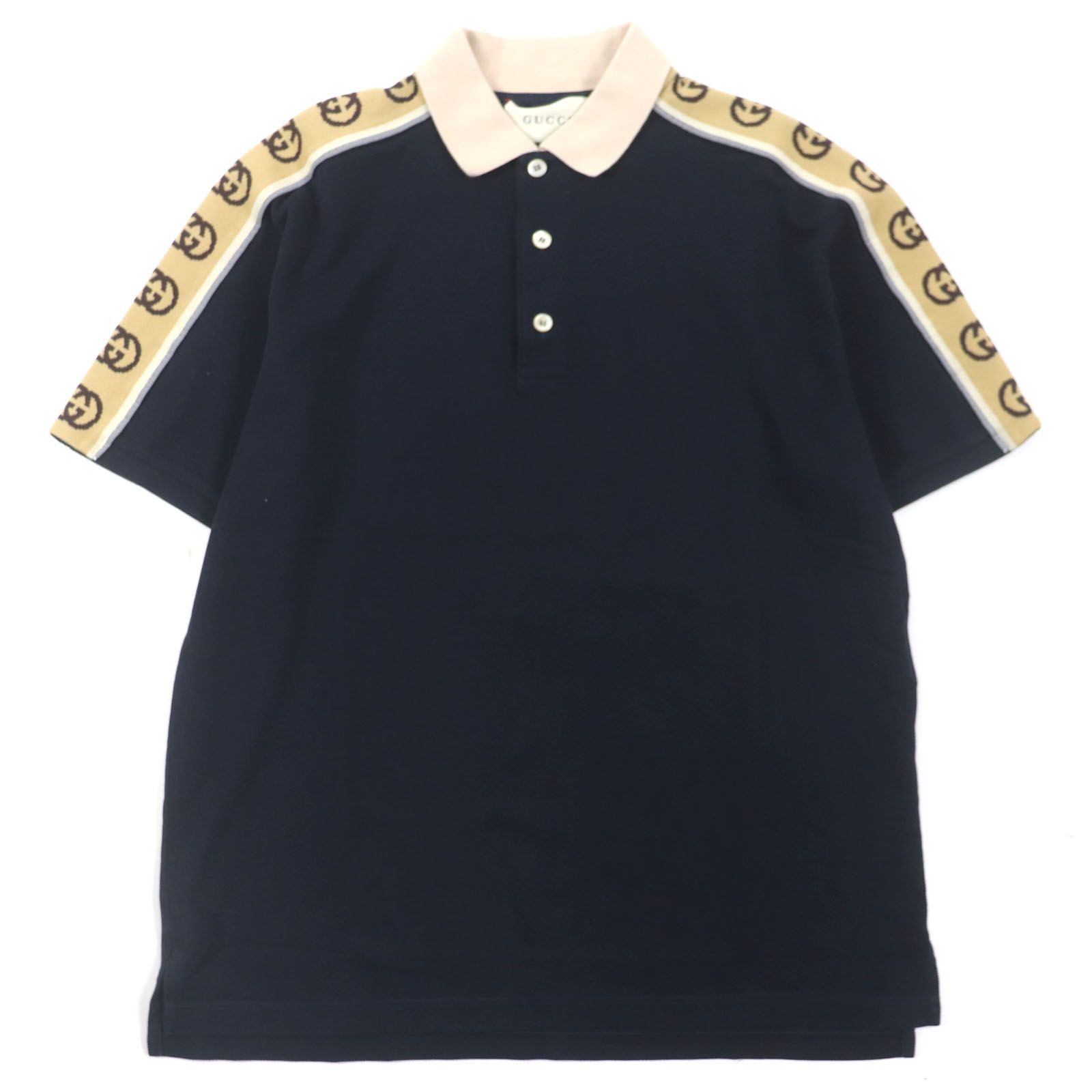 24-25 新作 グッチ GUCCI プリント コットン ポロシャツ 綿 白