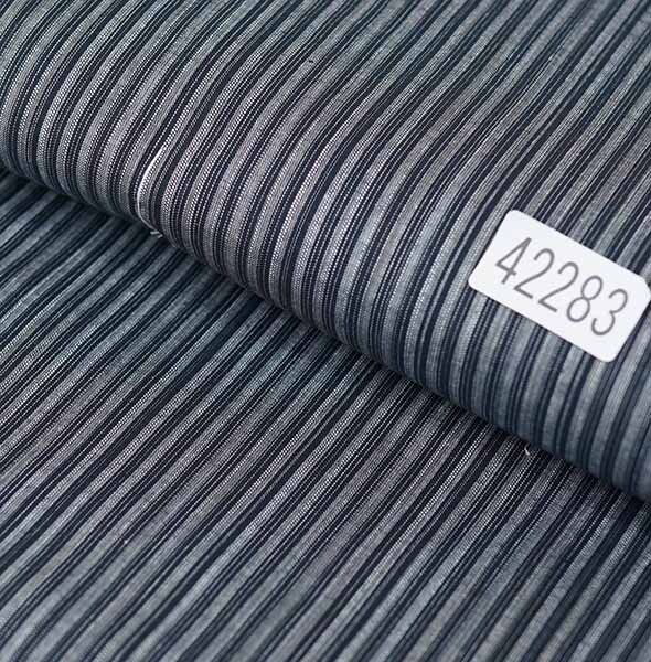 浴衣 帯 下駄 信玄袋 腰紐2本 6点フルセット 男性用 Lサイズ 綿100％ 黒色×グレー 縞 夏祭り 花火大会 NO42283-2