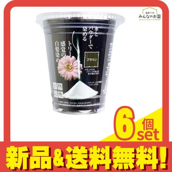 自然彩色 美容業界のプロから生まれた白髪染め ナチュラルブラウン 30g 6個セット まとめ売り