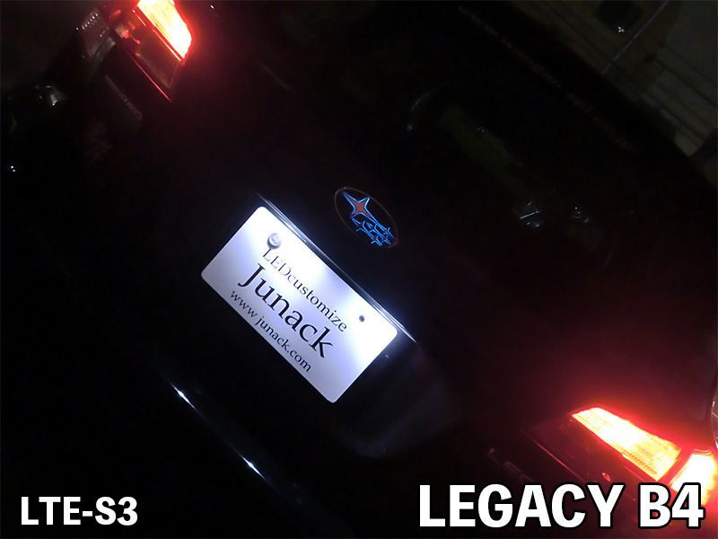 M s レガシィB4 BM9 BMG BMM アプライドD-E型 2012.05-2014.09 Junack リア リヤ LEDトランスエンブレム スリムライン ブルー ジュナック パーツ 部品 光る 発光 LTE-S3 要在庫 LAWEED_CL