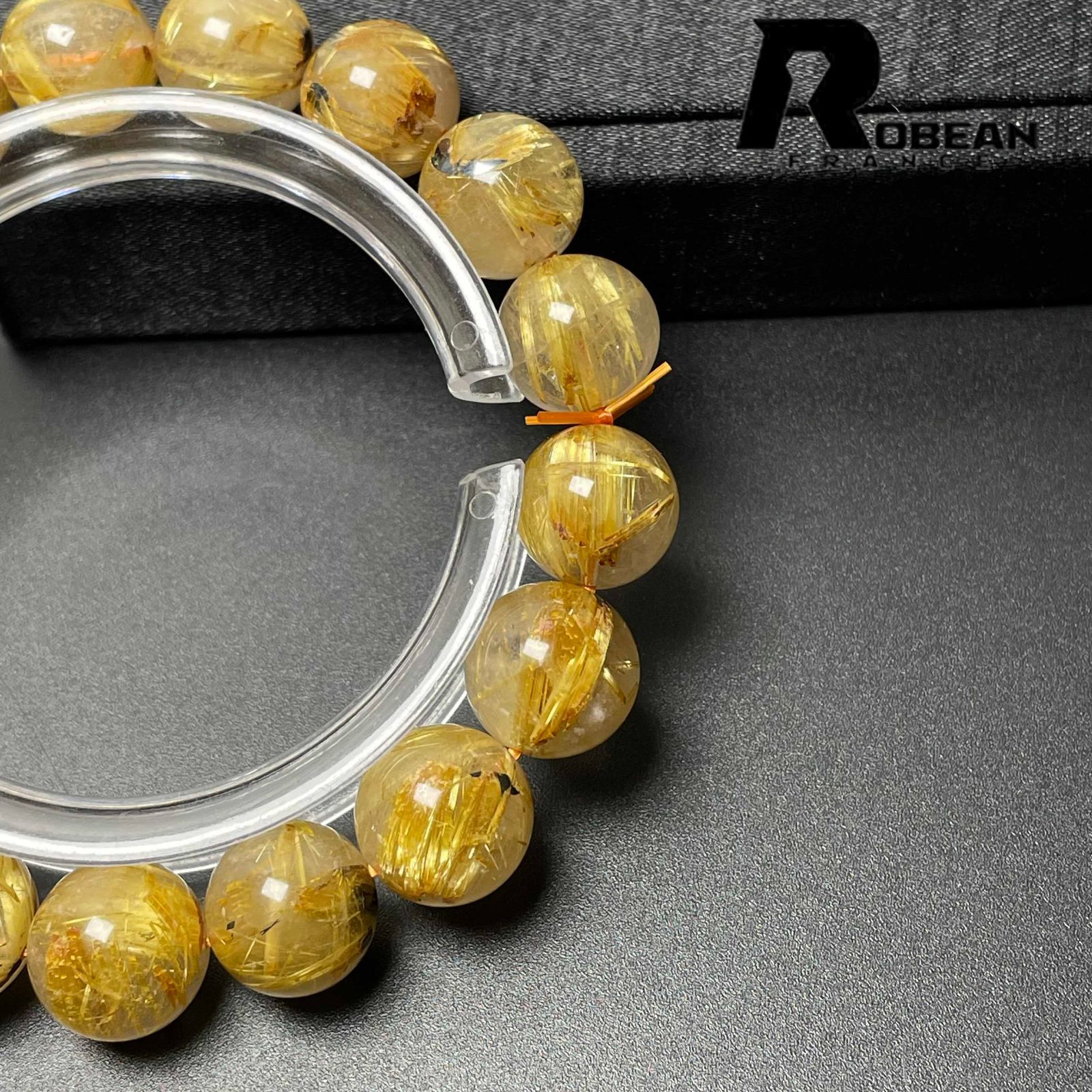 限定一点 上品 EU製 ☆ROBEAN・太陽花タイチンルチル☆黄金針水晶 金