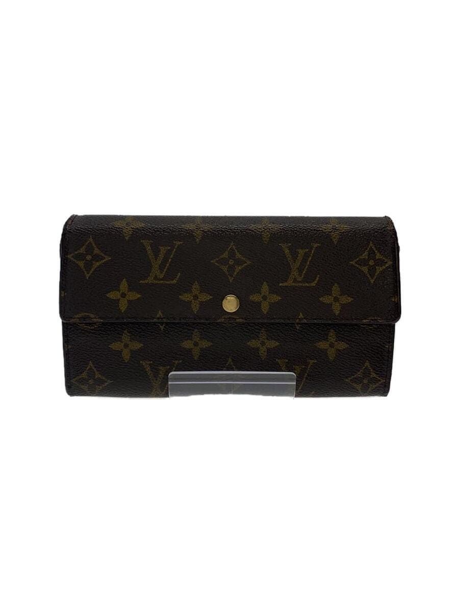 LOUIS VUITTON 2)ポシェット・ポルト・モネ・クレディ_モノグラム・キャンバス_BRW PVC ブラウン 総柄 レディース - メルカリ