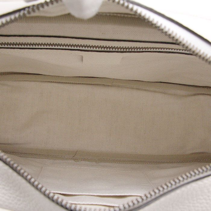 中古 美品】グッチ メッセンジャーバッグ ロゴプリント レザー