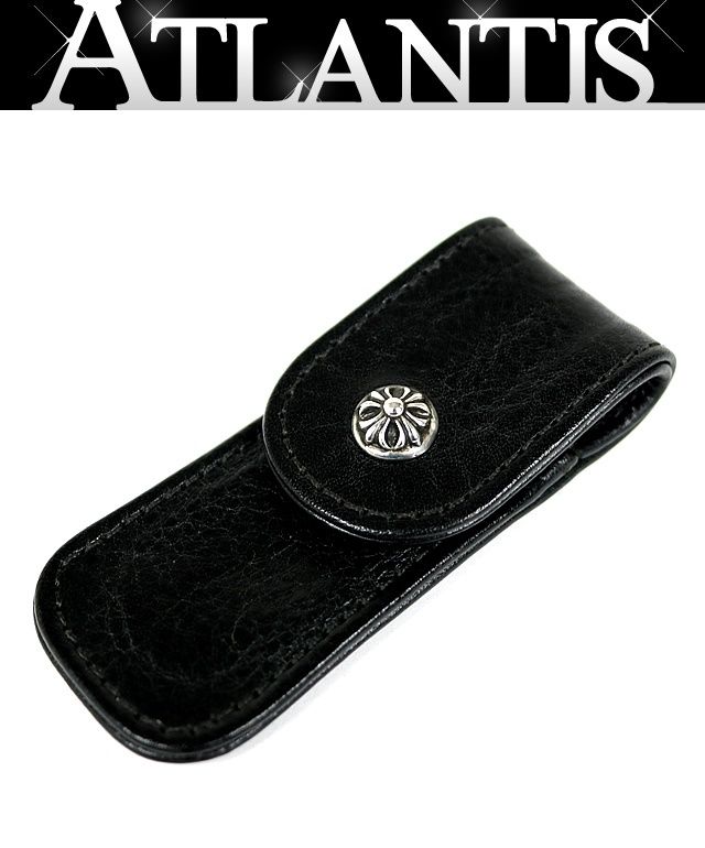 CHROME HEARTS 銀座店 クロムハーツ 楊枝入れ TOOTHPICKS CASE レザー ケース メンズ SV925 黒 100718